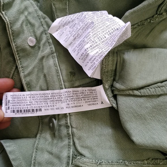 Zara Matcha Denim Skort - Picture 7 of 10